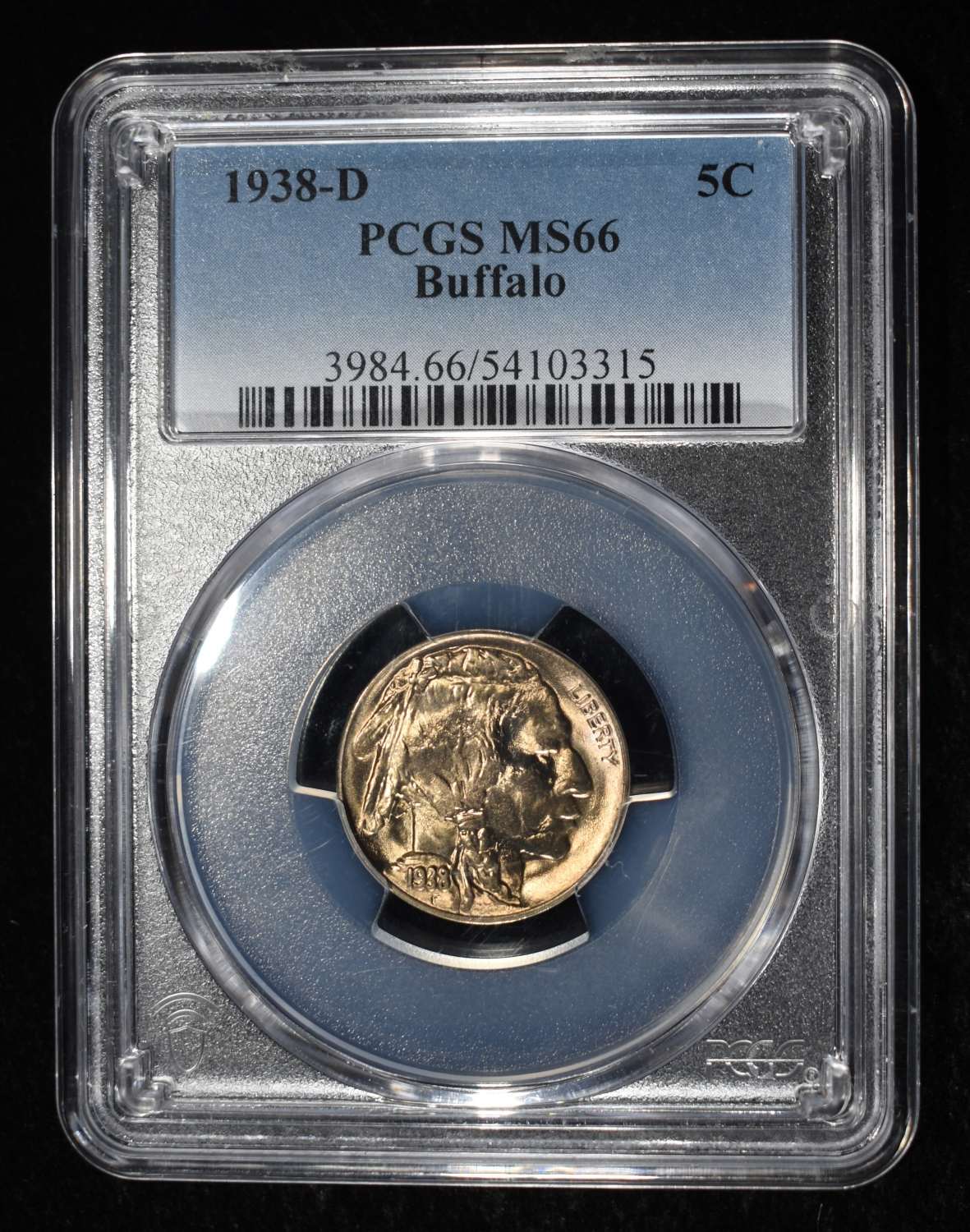 1938-D BUFFALO NICKEL PCGS MS-66