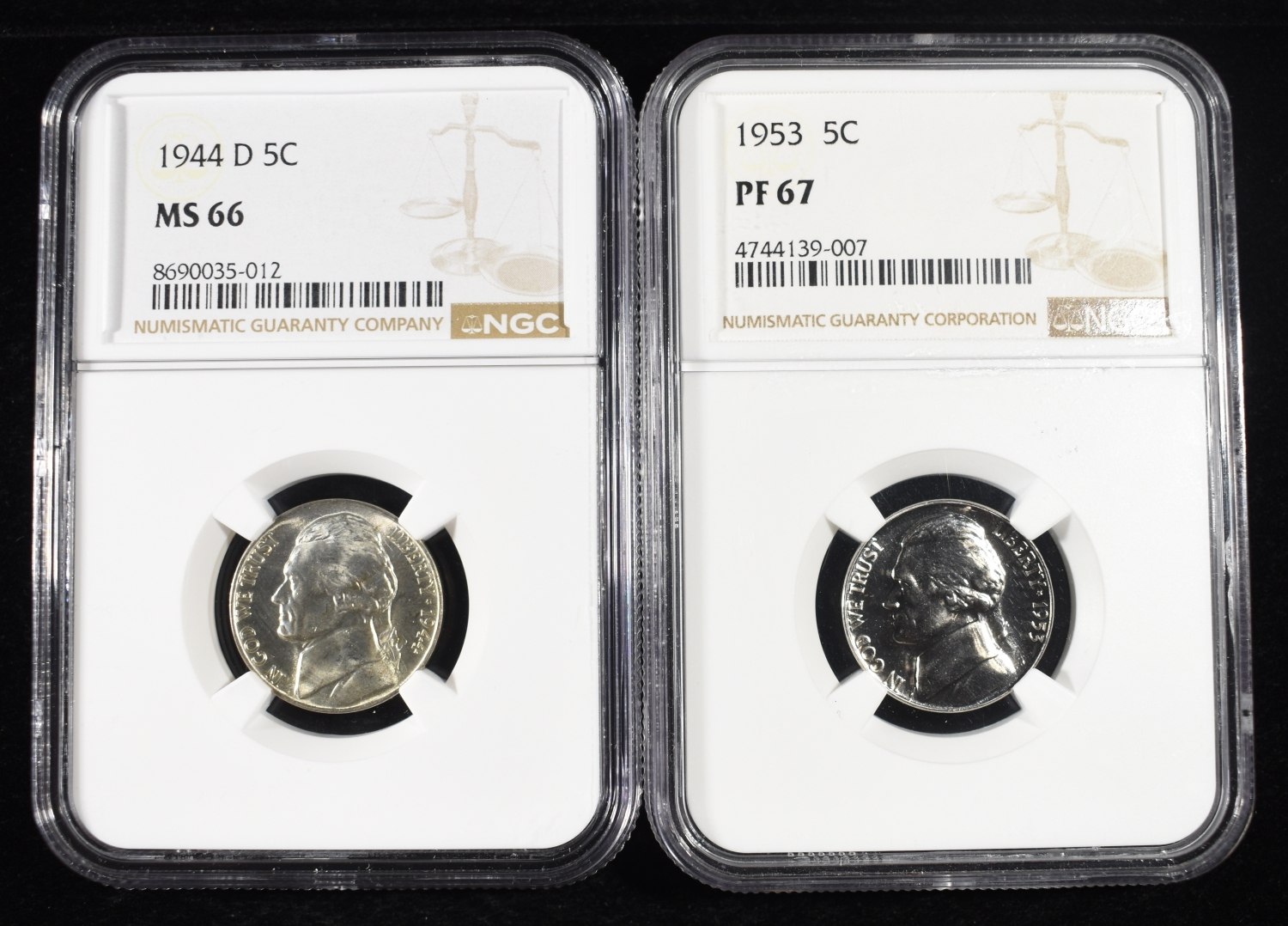 (2) NGC GRADED NICKELS