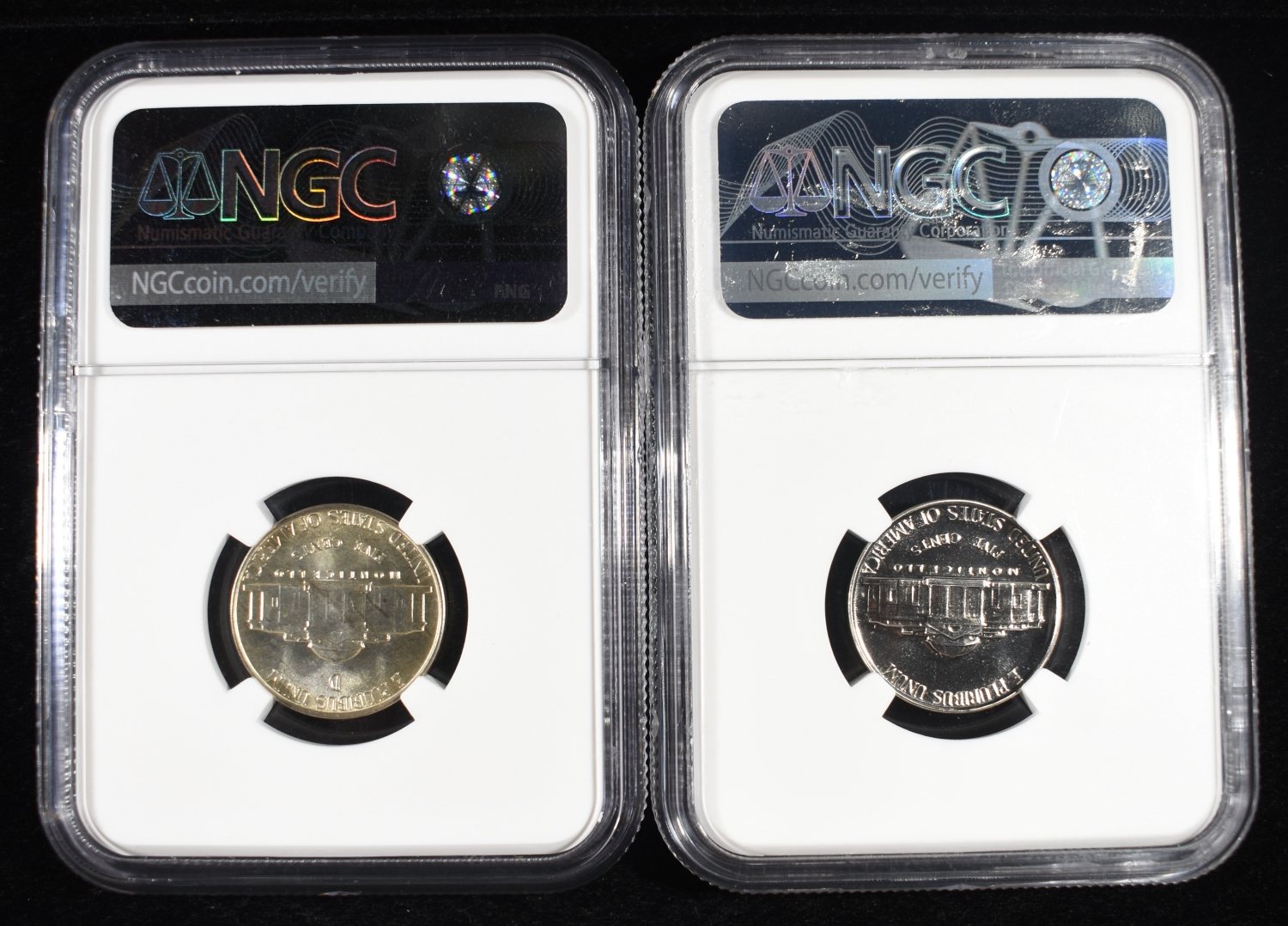 (2) NGC GRADED NICKELS