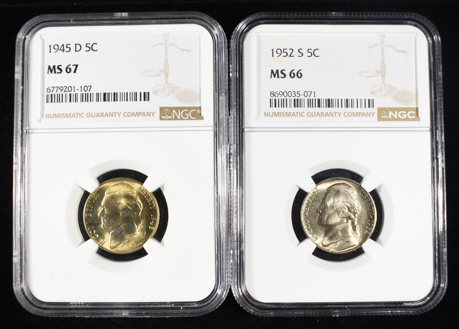 (2) NGC GRADED NICKELS
