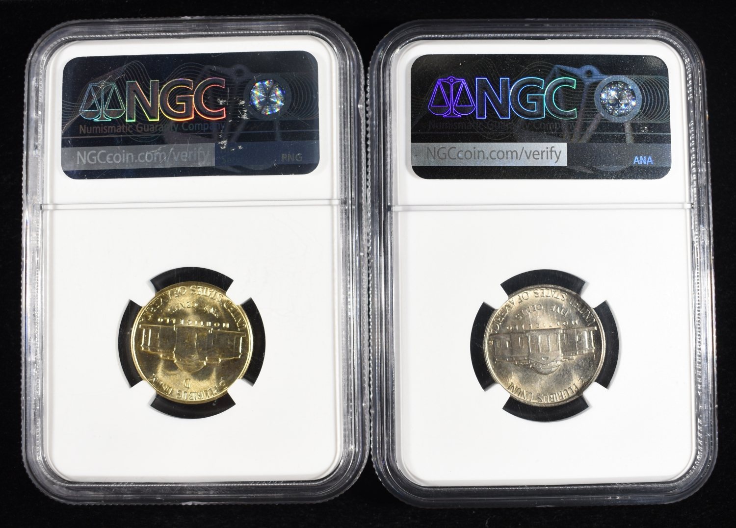 (2) NGC GRADED NICKELS