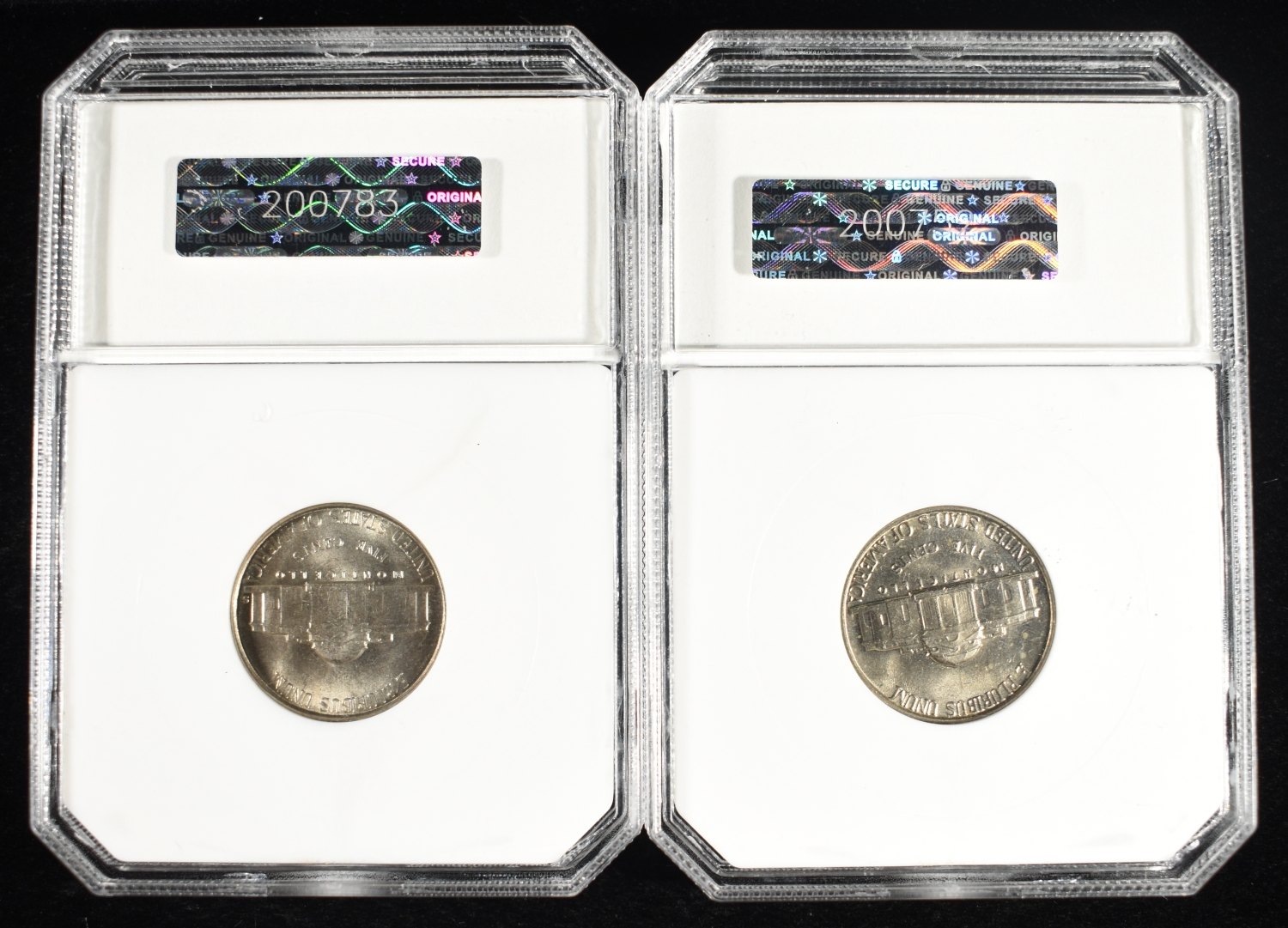 1947-S & 1959 JEFFERSON NICKELS PCI SUPERB GEM FS