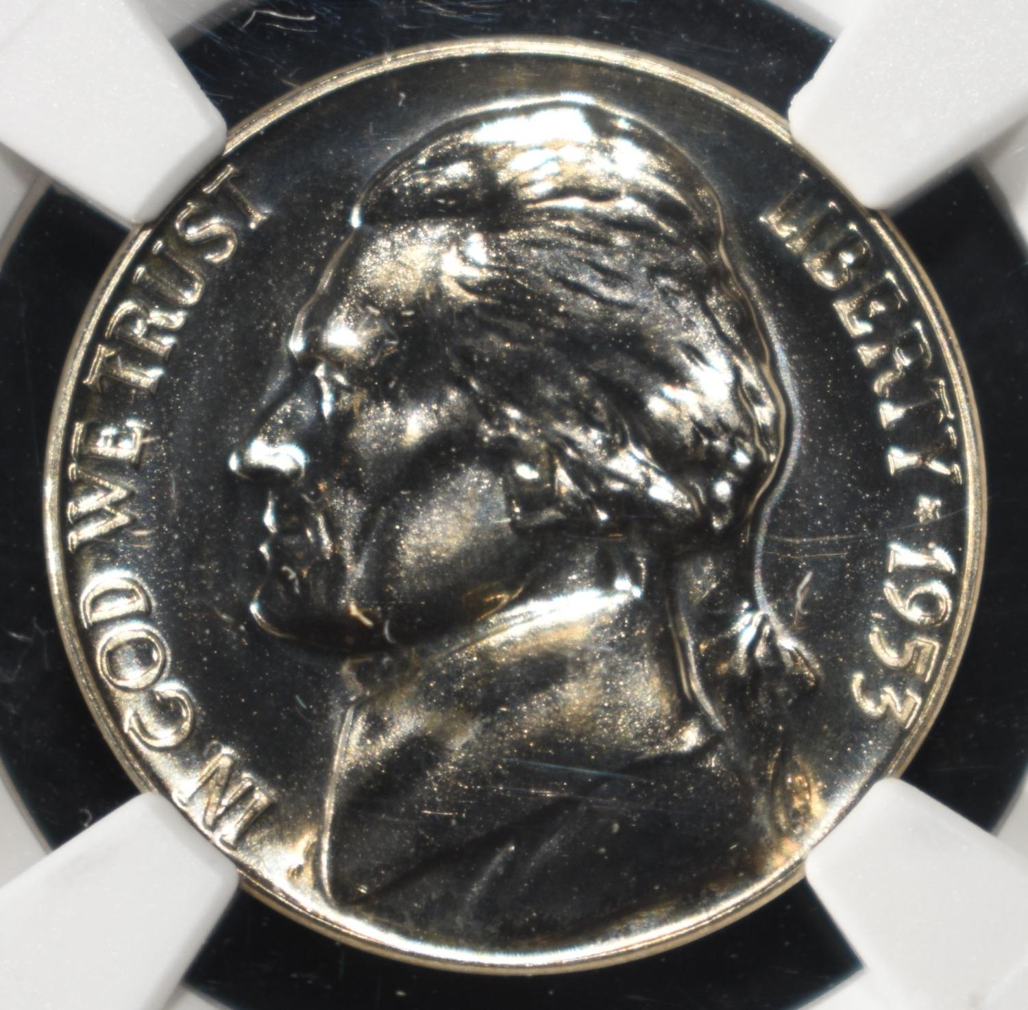 1953 JEFFERSON NICKEL NGC PF68