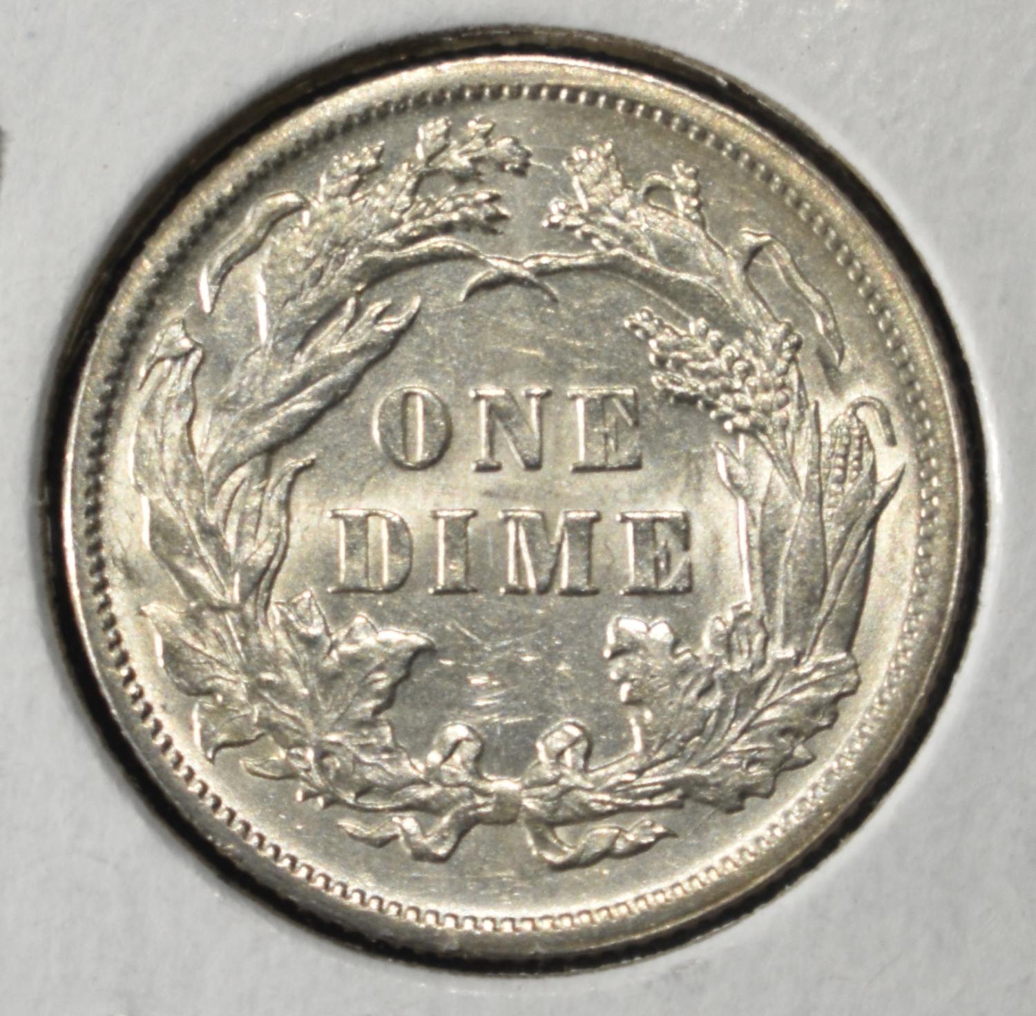 1889 LIBERTY SEATED DIME CH BU