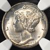 1936-D MERCURY DIME NGC MS65 FB. BID WITH SILVER CITY AUCTIONS ESTIMATE $260 - $310.Image - 1