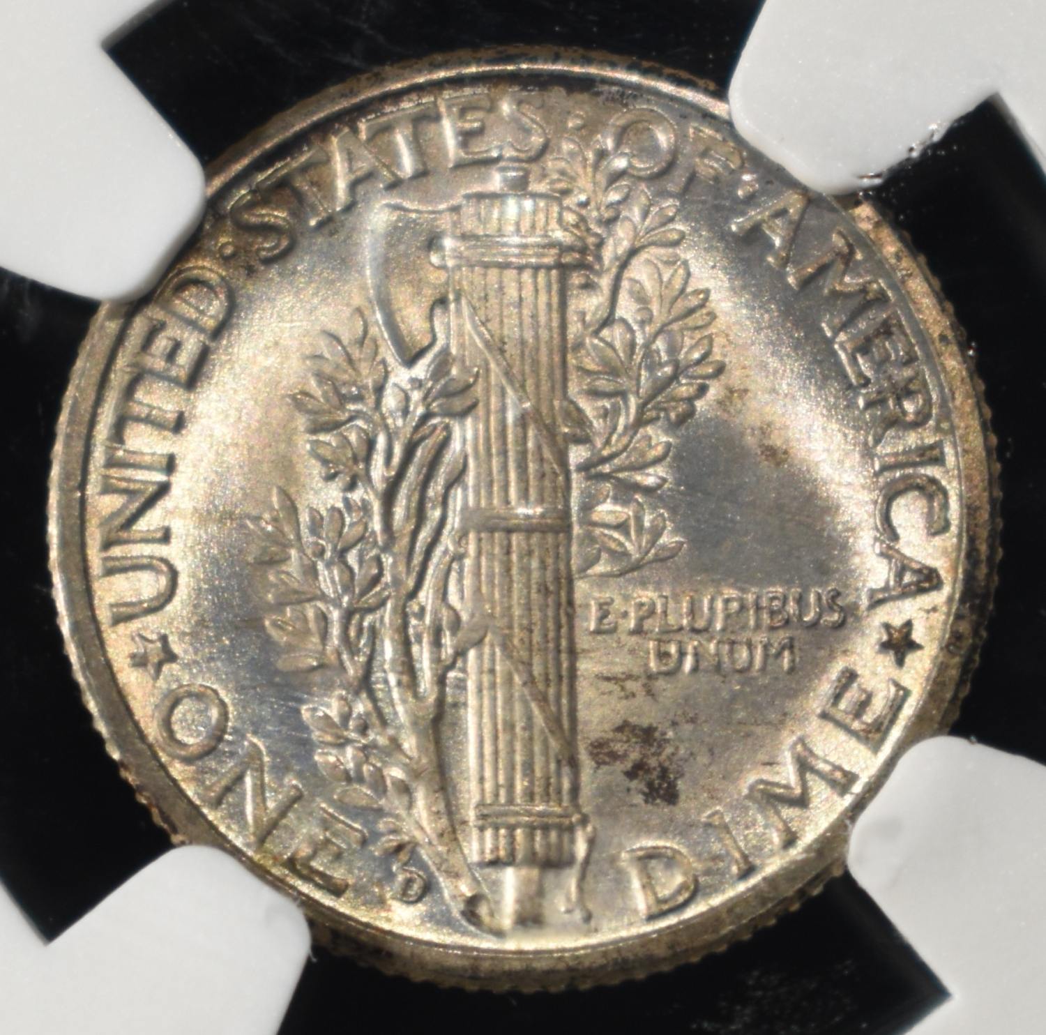 1936-D MERCURY DIME NGC MS65 FB
