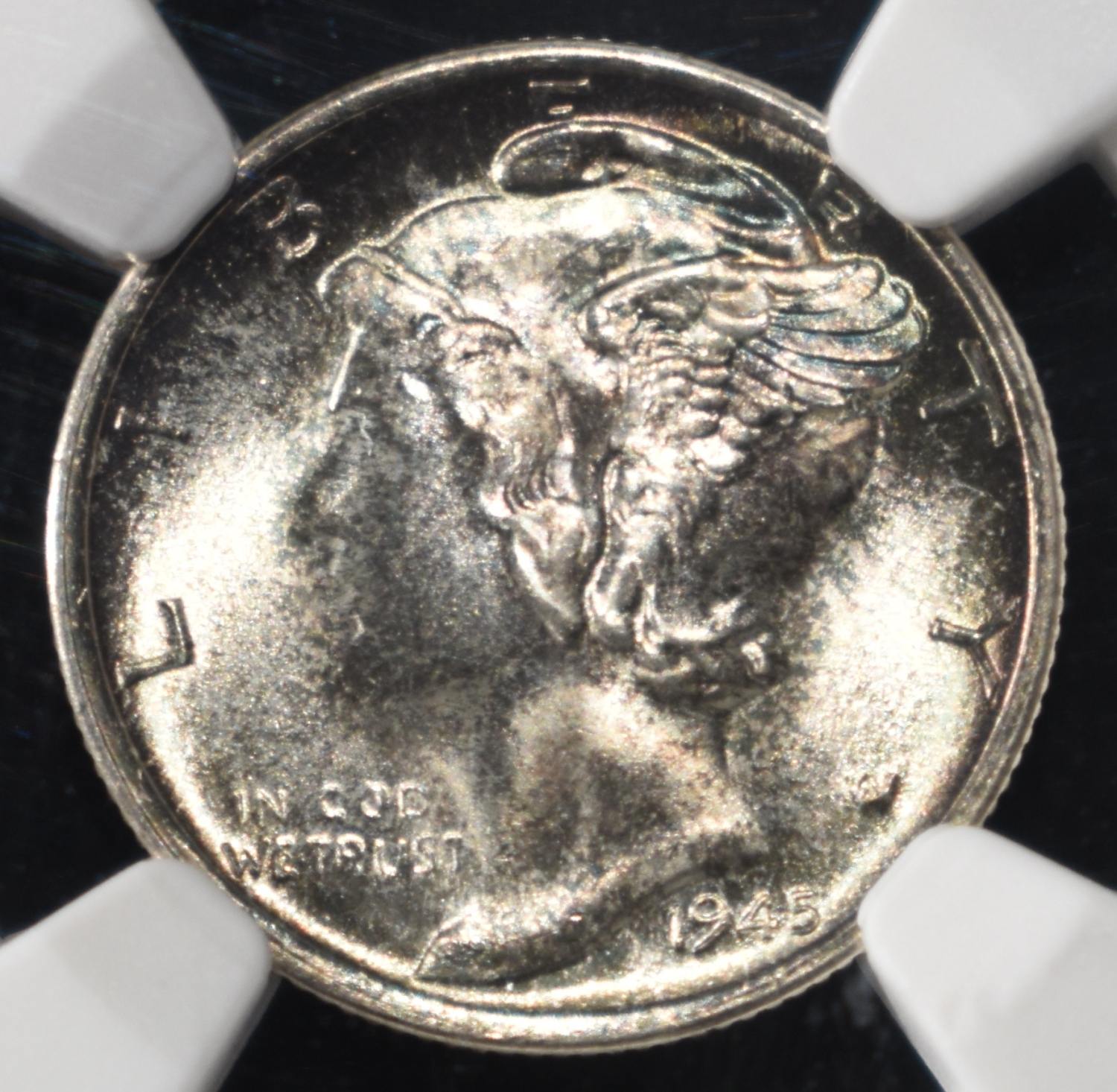 1945-S MERCURY DIME NGC MS67 MICRO S