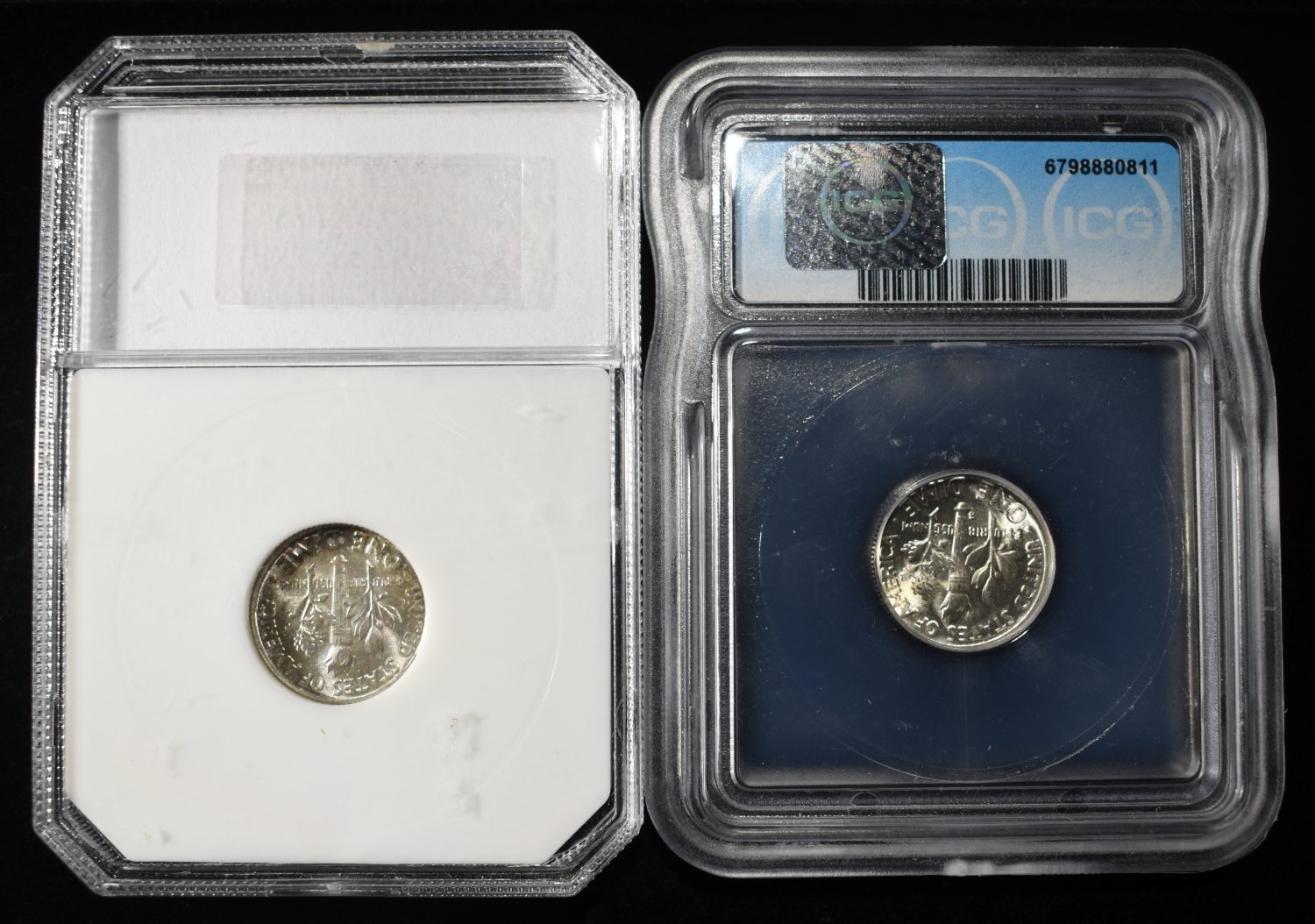(2) GRADED ROOSEVELT DIMES