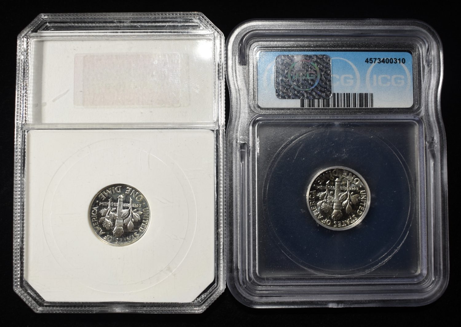 (2) GRADED ROOSEVELT DIMES