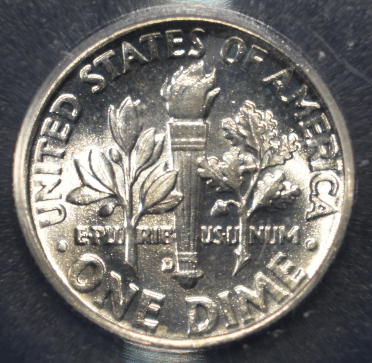 1962-D ROOSEVELT DIME ICG MS67