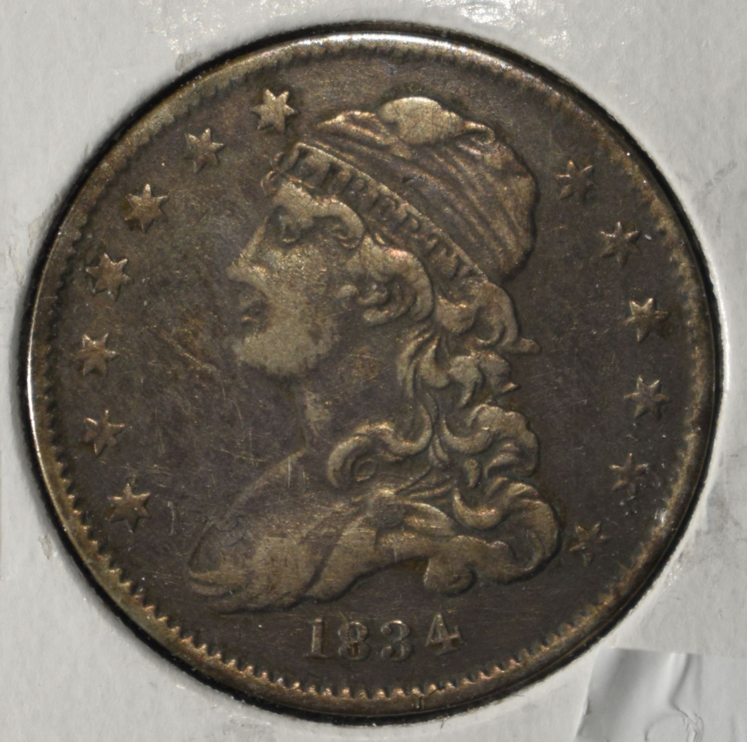 1834 CAPPED BUST QUARTER XF