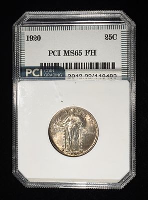 1920 STANDING LIBERTY QUARTER PCI GEM BU FH. CHECK OUT OUR UPCOMING AUCTIONS ESTIMATE $1600 - $2100.