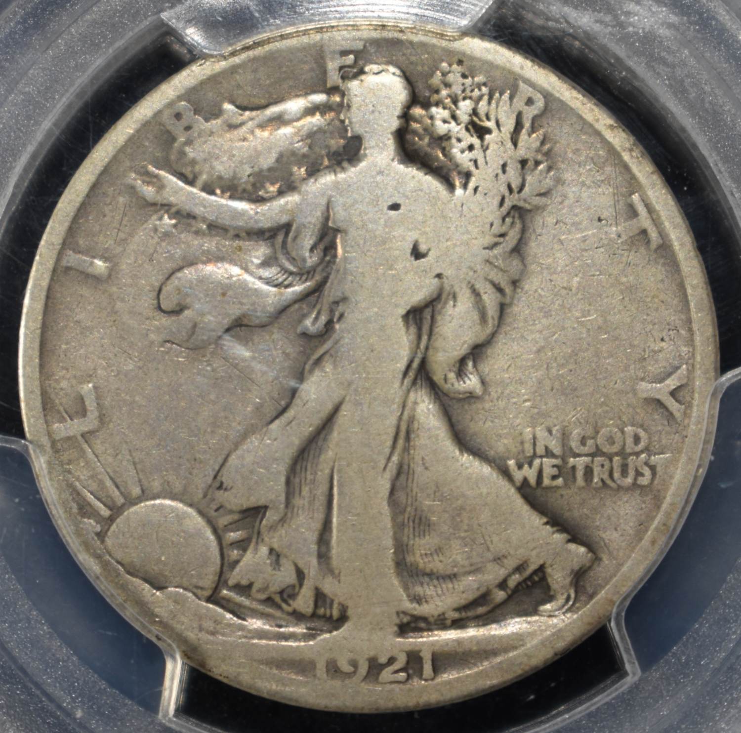 1921-D WALKING LIBERTY HALF DOLLAR PCGS G06
