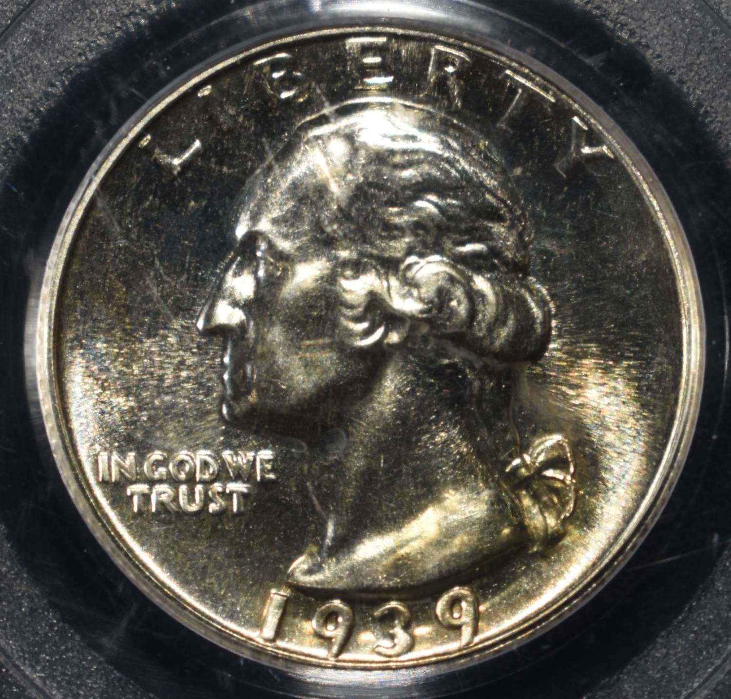 1939 WASHINGTON QUARTER PCGS PR65