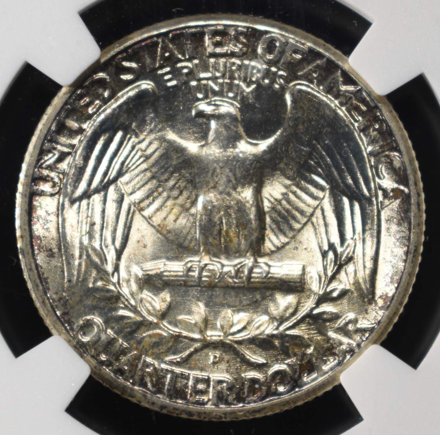 1943-D WASHINGTON QUARTER NGC MS67