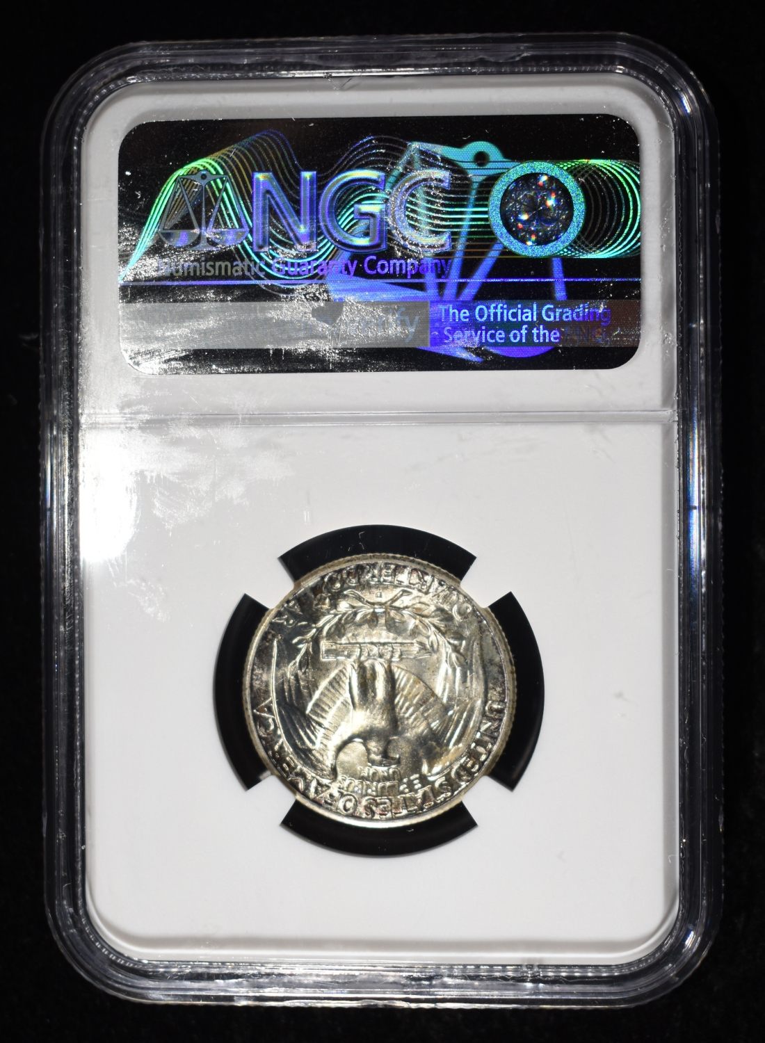 1943-D WASHINGTON QUARTER NGC MS67