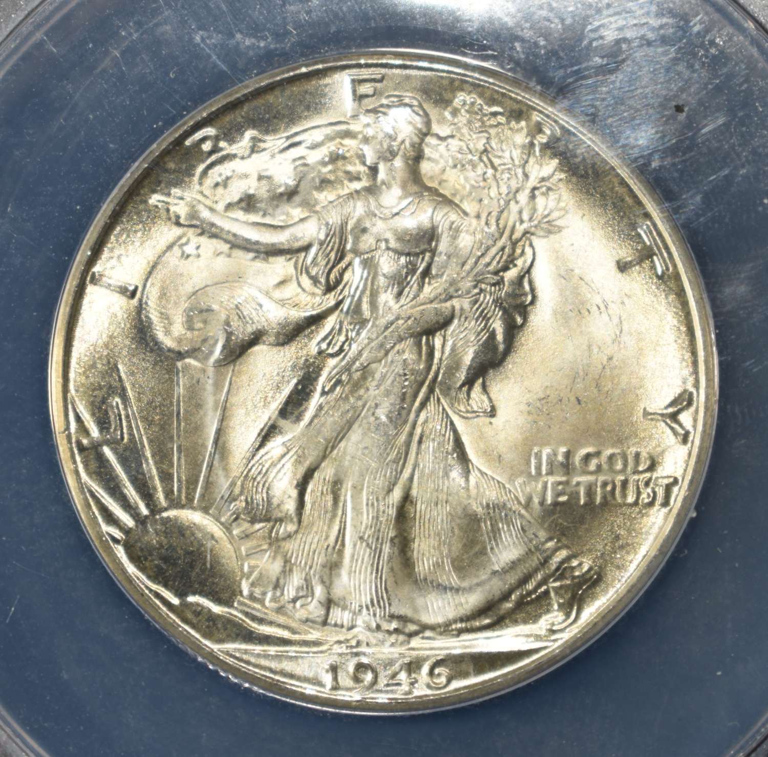 1946-D WALKING LIBERTY HALF DOLLAR ANACS MS-64