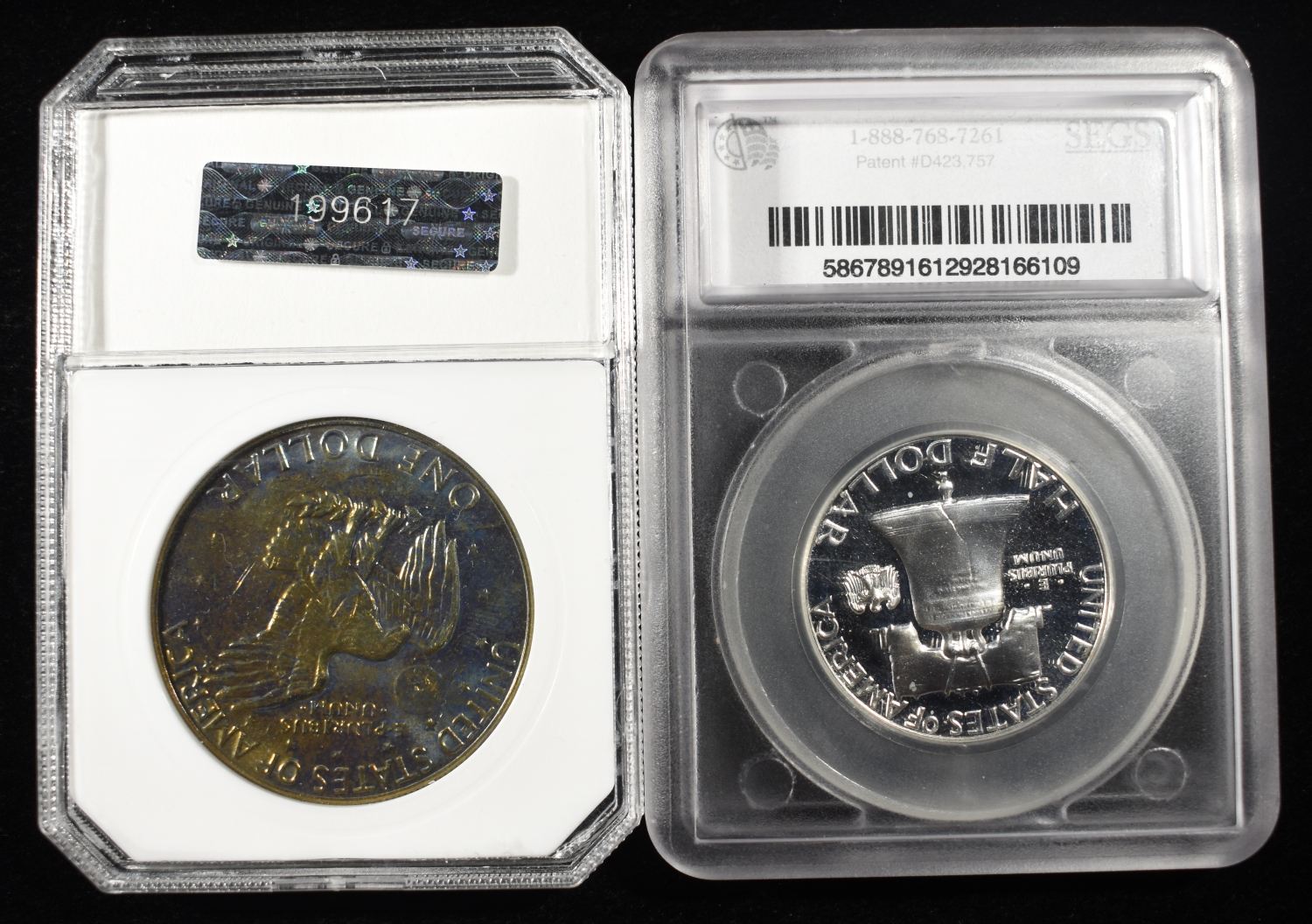 (2) GRADED COINS