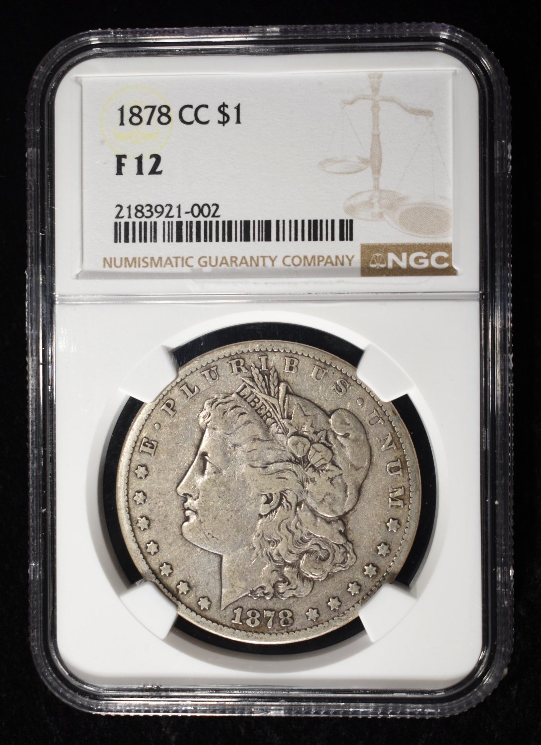 1878-CC MORGAN DOLLAR NGC F12