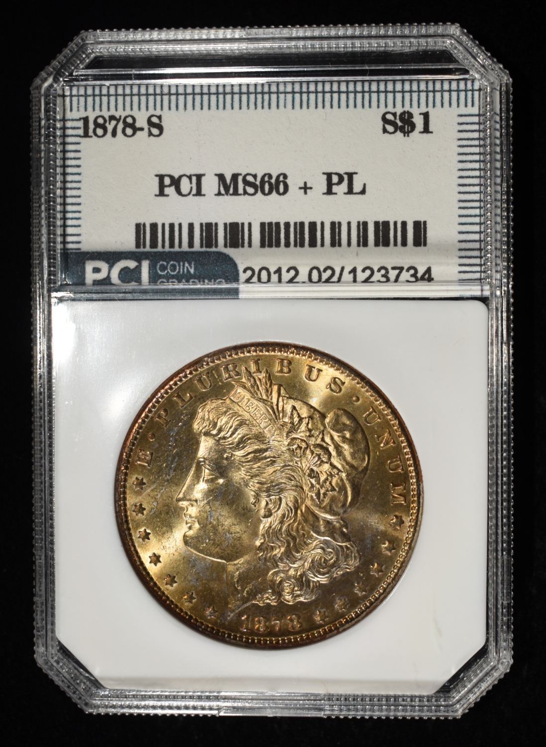 1878-S MORGAN DOLLAR PCI SUPERB GEM BU PL