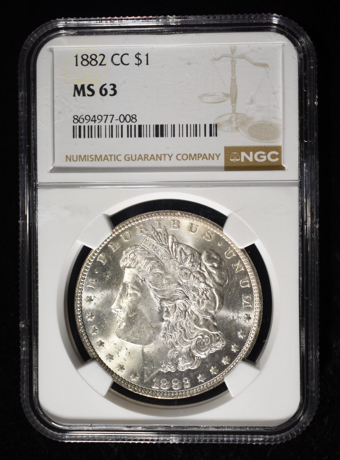 1882-CC MORGAN DOLLAR NGC MS63