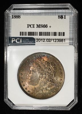 1888 MORGAN DOLLAR PCI SUPERB GEM BU. BID WITH SILVER CITY AUCTIONS ESTIMATE $130 - $180.