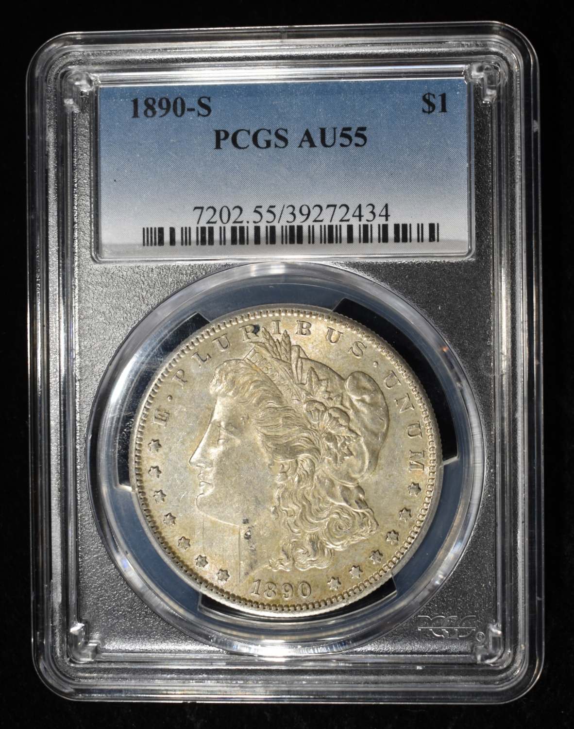 1890-S MORGAN DOLLAR PCGS AU-55