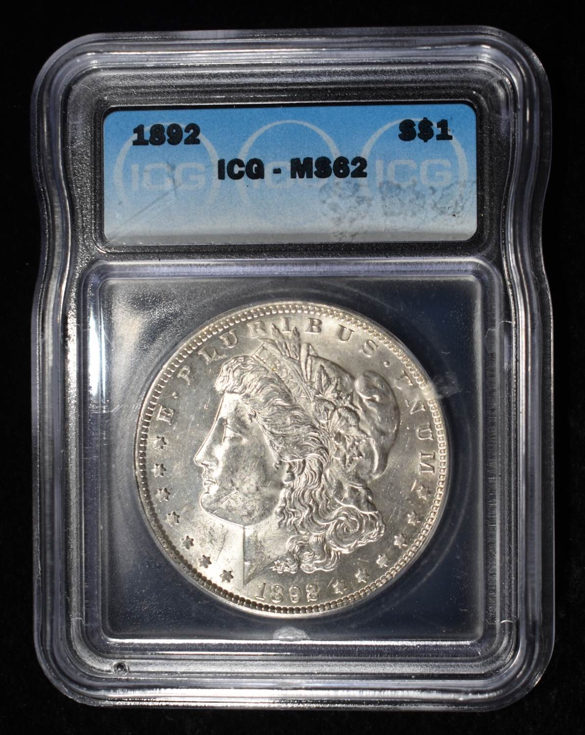 1892-O MORGAN DOLLAR ICG MS-62