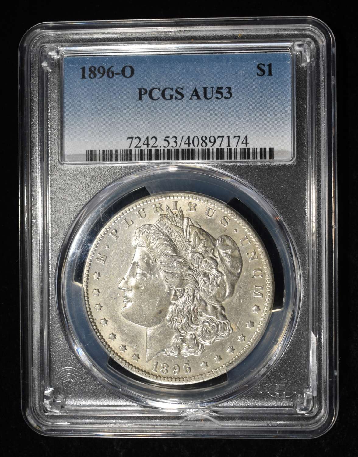 1896-O MORGAN DOLLAR PCGS AU-53