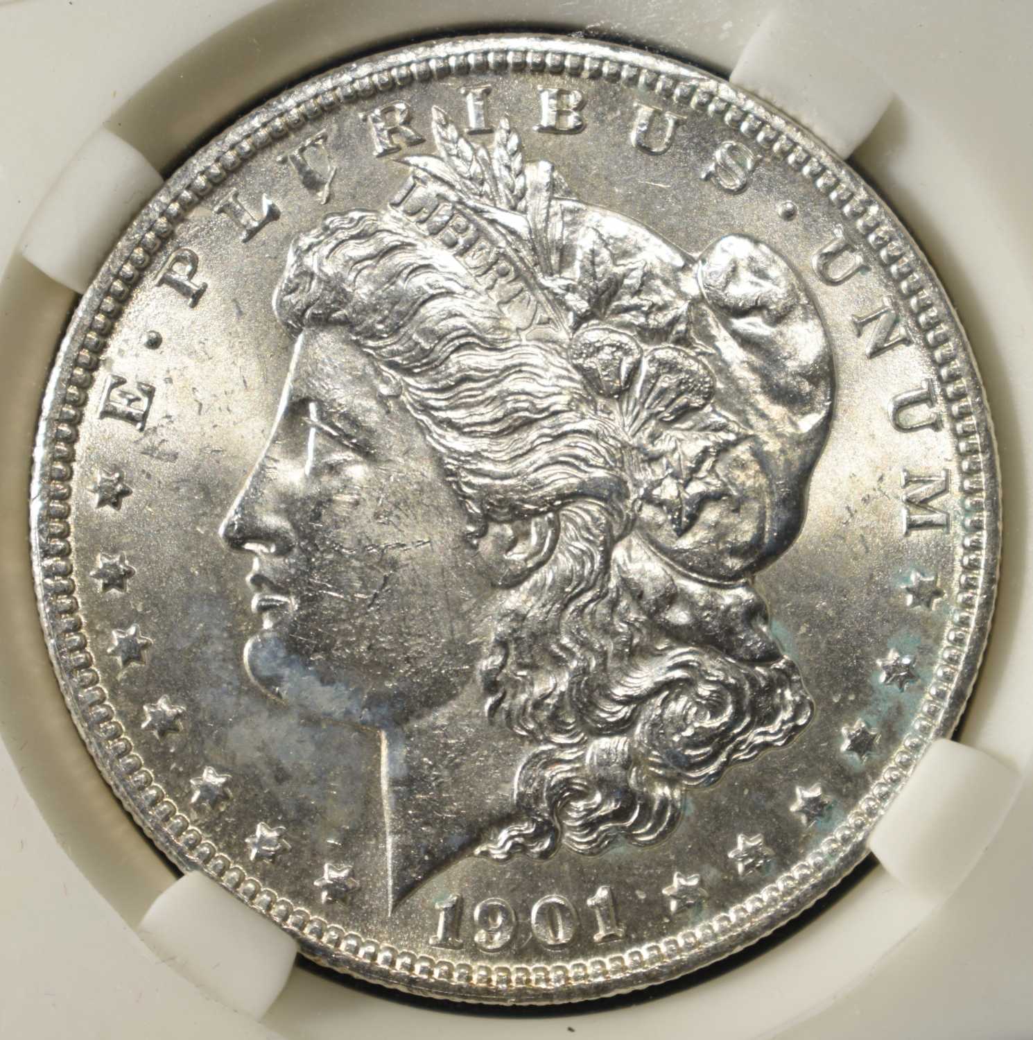 1901-O MORGAN DOLLAR PGA CH/GEM BU
