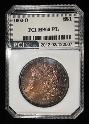 1902-O MORGAN DOLLAR PCI SUPERB GEM BU PL. CHECK OUT OUR UPCOMING AUCTIONS ESTIMATE $725 - $825.