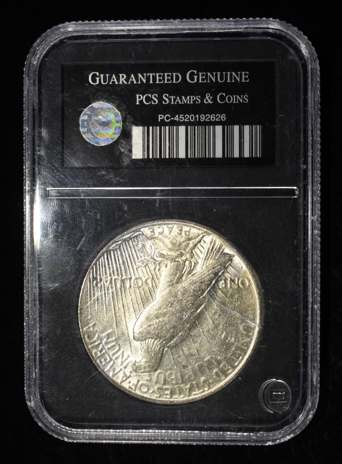1926-S PEACE DOLLAR PCS UNC
