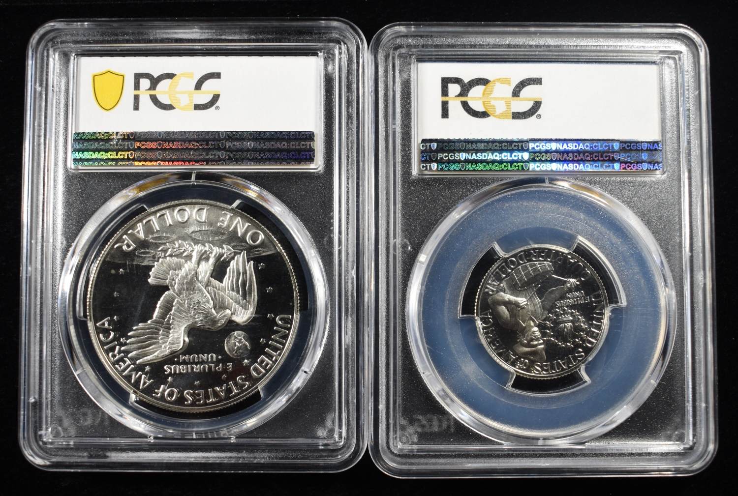 (2) PCGS GRADED SILVER COINS