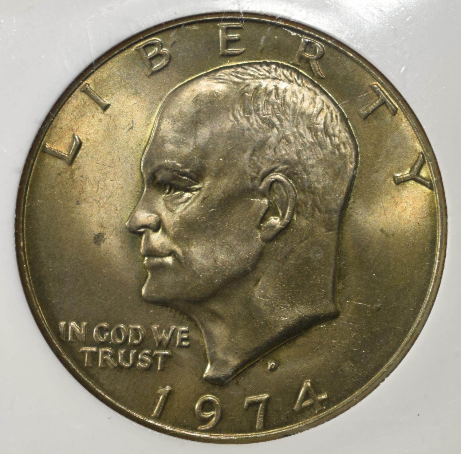 1974-D EISENHOWER DOLLAR PCI SUPERB GEM BU