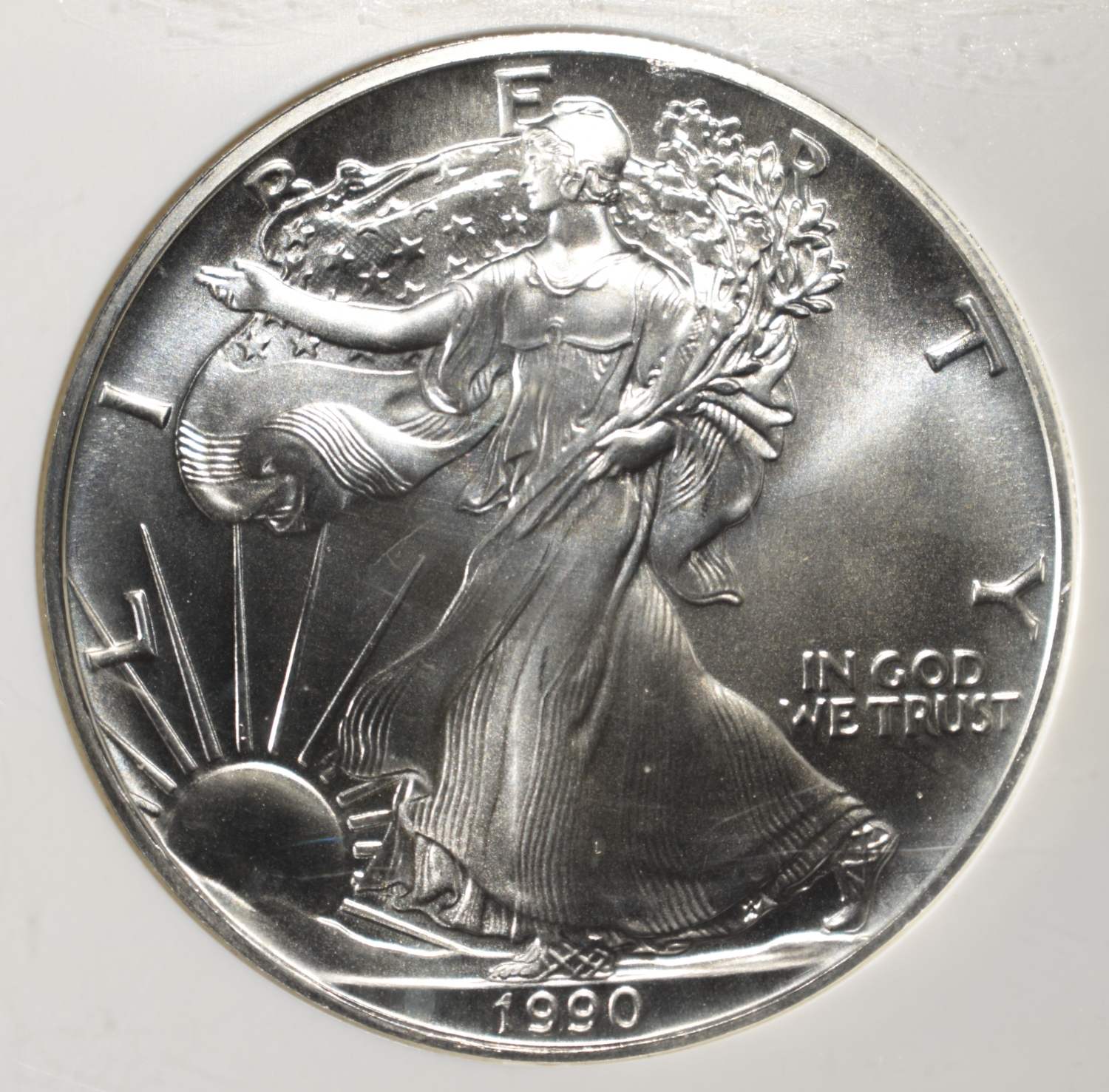 1990 AMERICAN SILVER EAGLE NGC MS69