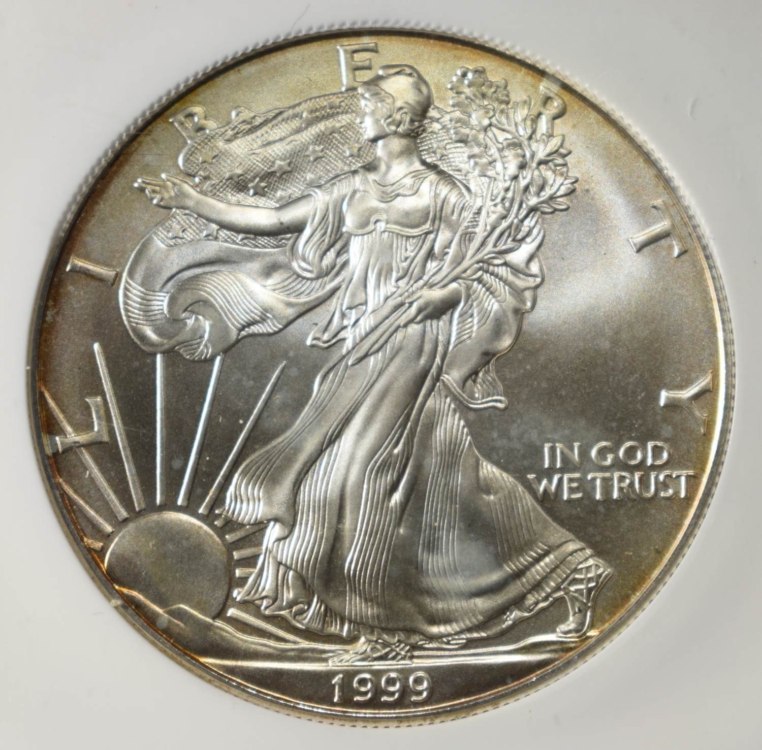 1999 AMERICAN SILVER EAGLE PCI PERFECT GEM BU