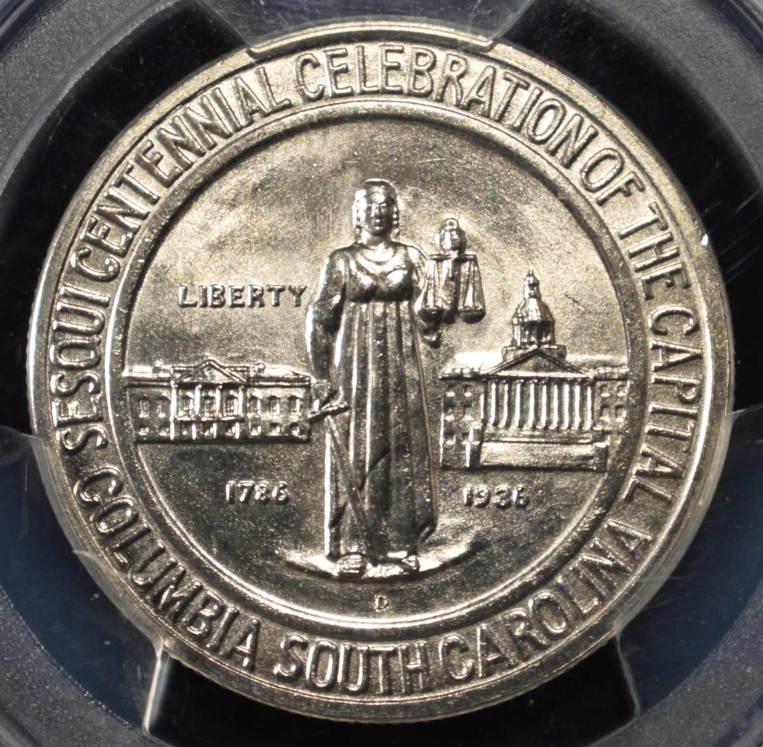 1936-D COLUMBIA COMMEM HALF PCGS MS-64