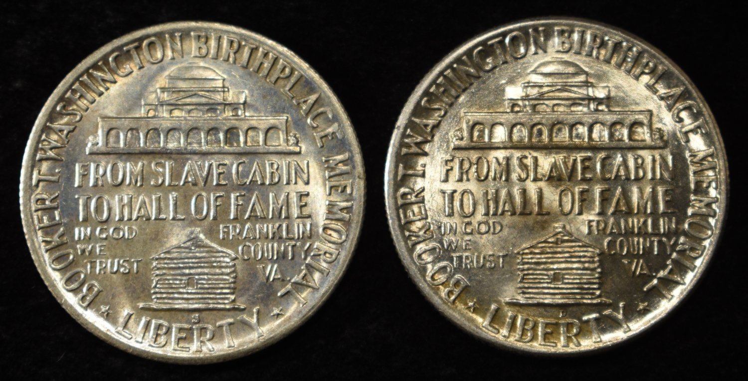 1947-D,S BTW COMMEM HALVES CH BU