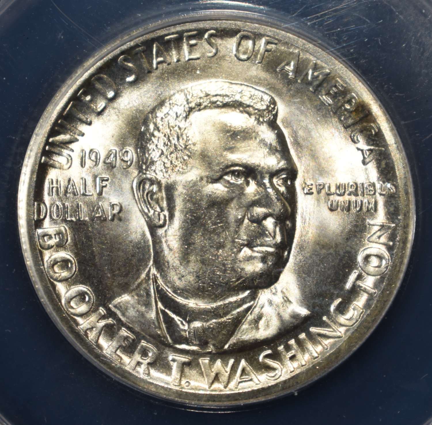 1949-S BOOKER T WASHINGTON COMMEM HALF ANACS MS-65