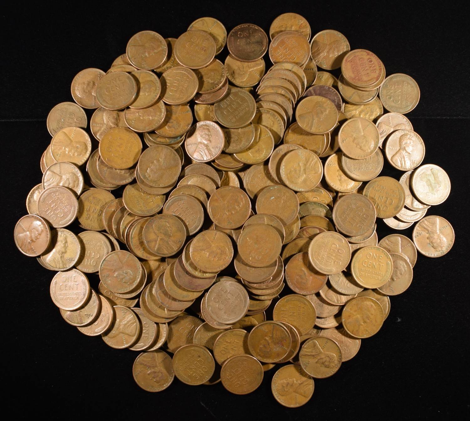 200 "S" MINT WHEAT CENTS
