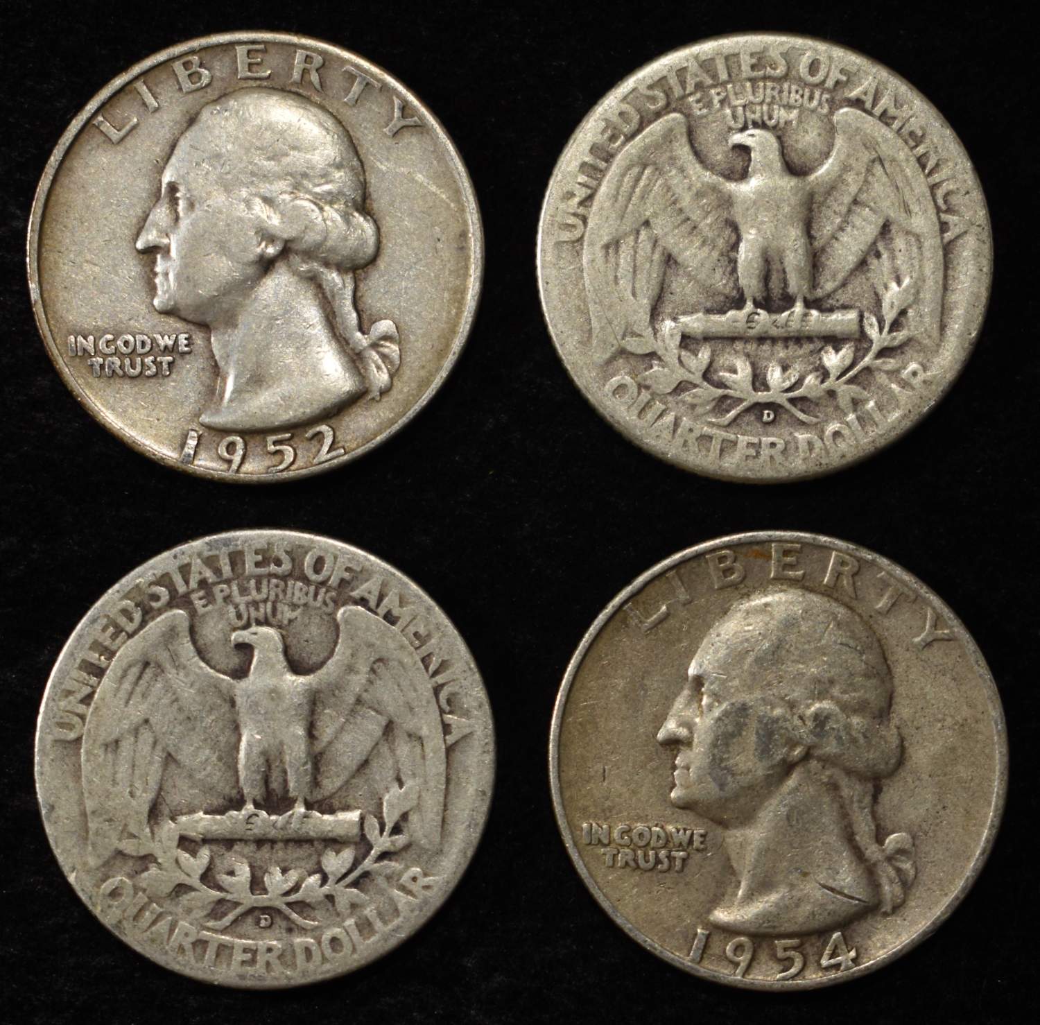 (20) 90% SILVER WASHINGTON QUARTERS