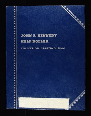 KENNEDY HALF DOLLARS COLLECTION WHITMAN. INCLUDING (12) 90% SILVER & (23) 40% SILVER KENNEDYS 
