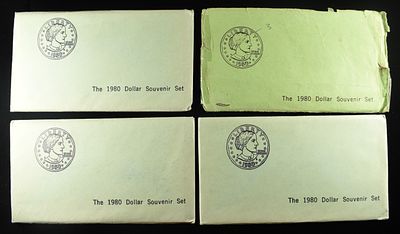 (4) 1980 SBA SETS. TOP RATED AUCTION HOUSE ESTIMATE $80 - $120.