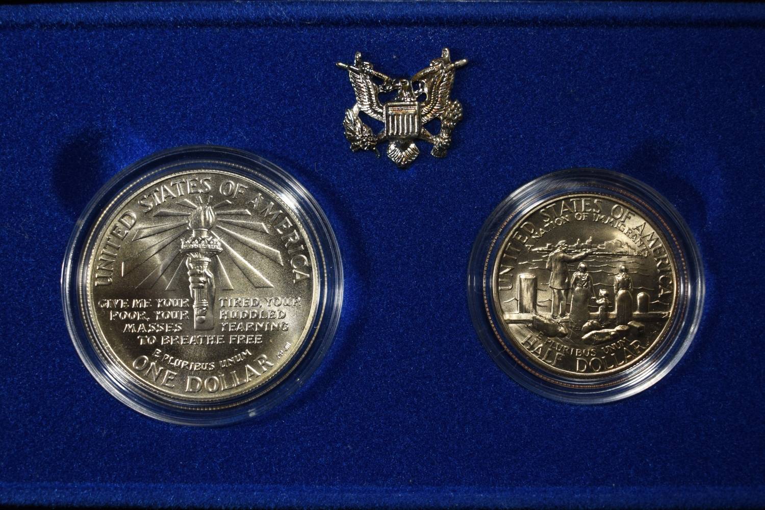 1986-P $1 & 1986-D 50c COMMEM STATUE OF LIBERTY