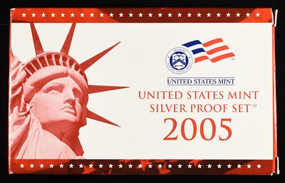 2005 SILVER PROOF SET. WEEKLY COIN & CURRENCY AUCTIONS ESTIMATE $150 - $200.