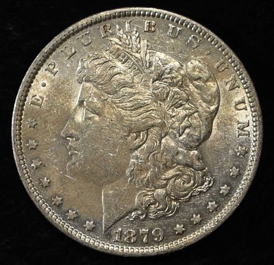 1879-O MORGAN DOLLAR AU/BU. WEEKLY COIN & CURRENCY AUCTIONS ESTIMATE $130 - $150.
