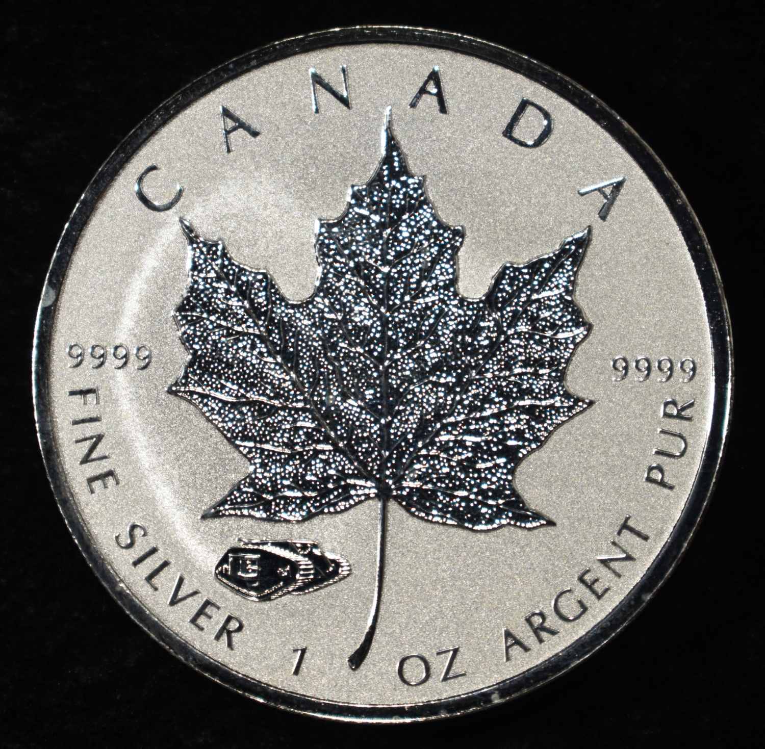 MAPLE LEAF 1 OZ .999 SILVER ROUND REVERSE PROOF