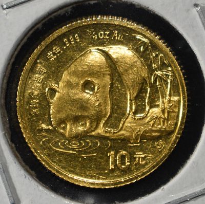 1987 PANDA 1/10OZ .999 GOLD CH BU. CHECK OUT OUR UPCOMING AUCTIONS ESTIMATE $625 - $725.