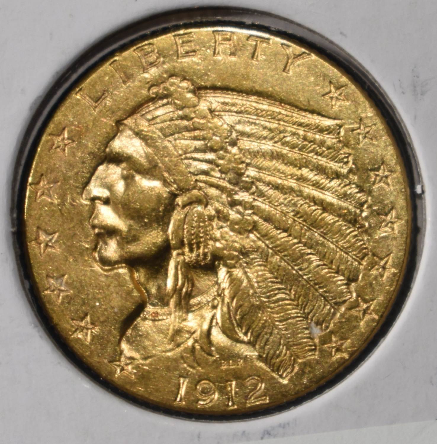 1912 $2.5 INDIAN GOLD BU