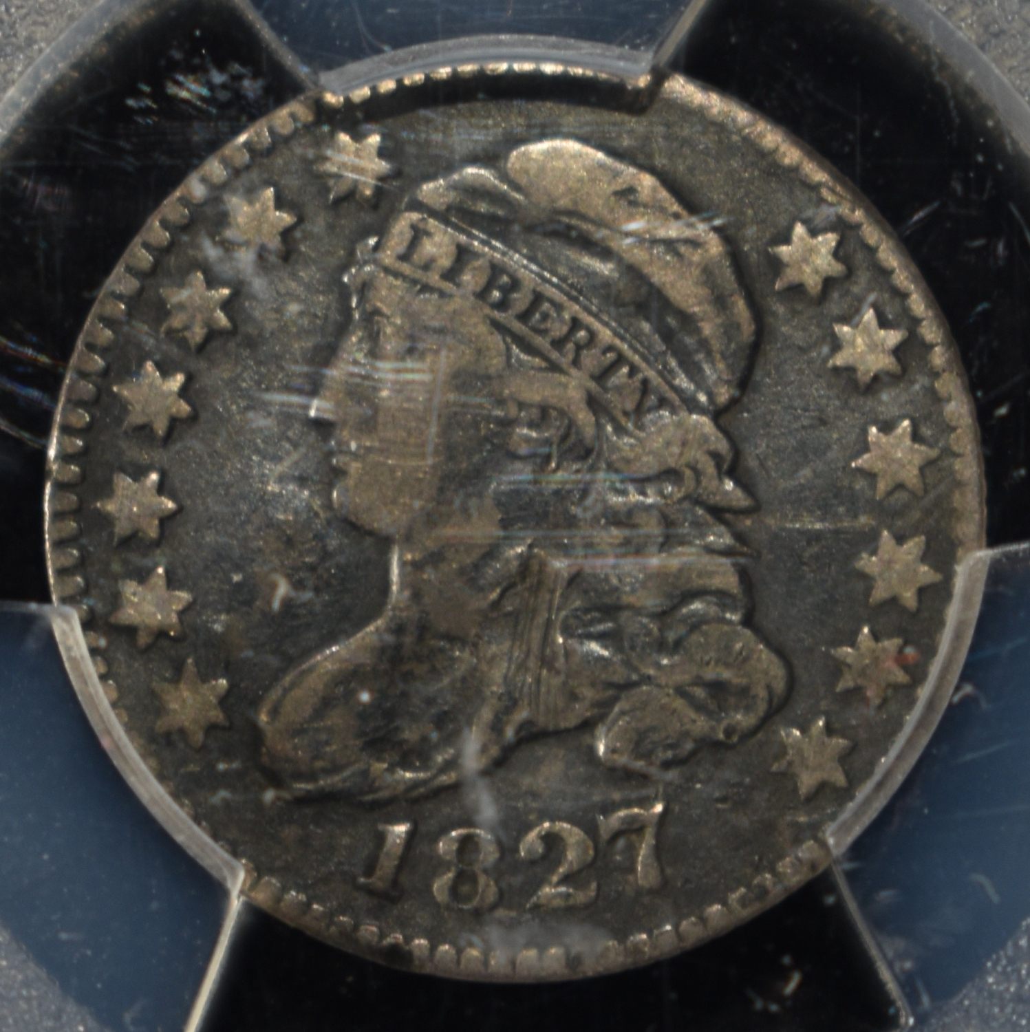 1827 CAPPED BUST HALF DOLLAR PCGS GENUINE